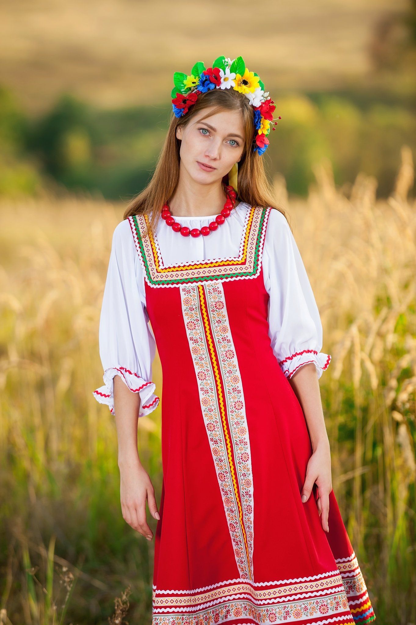 Women in Slavic costumes in Mandalay